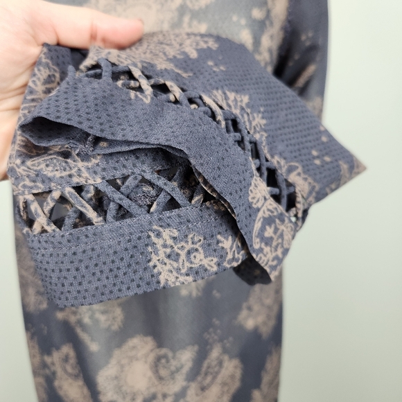 Gentle Fawn Sheer Long Sleeve Dress Size S Baggy Oversized Whimsigoth Dark Fairy - Picture 6 of 15